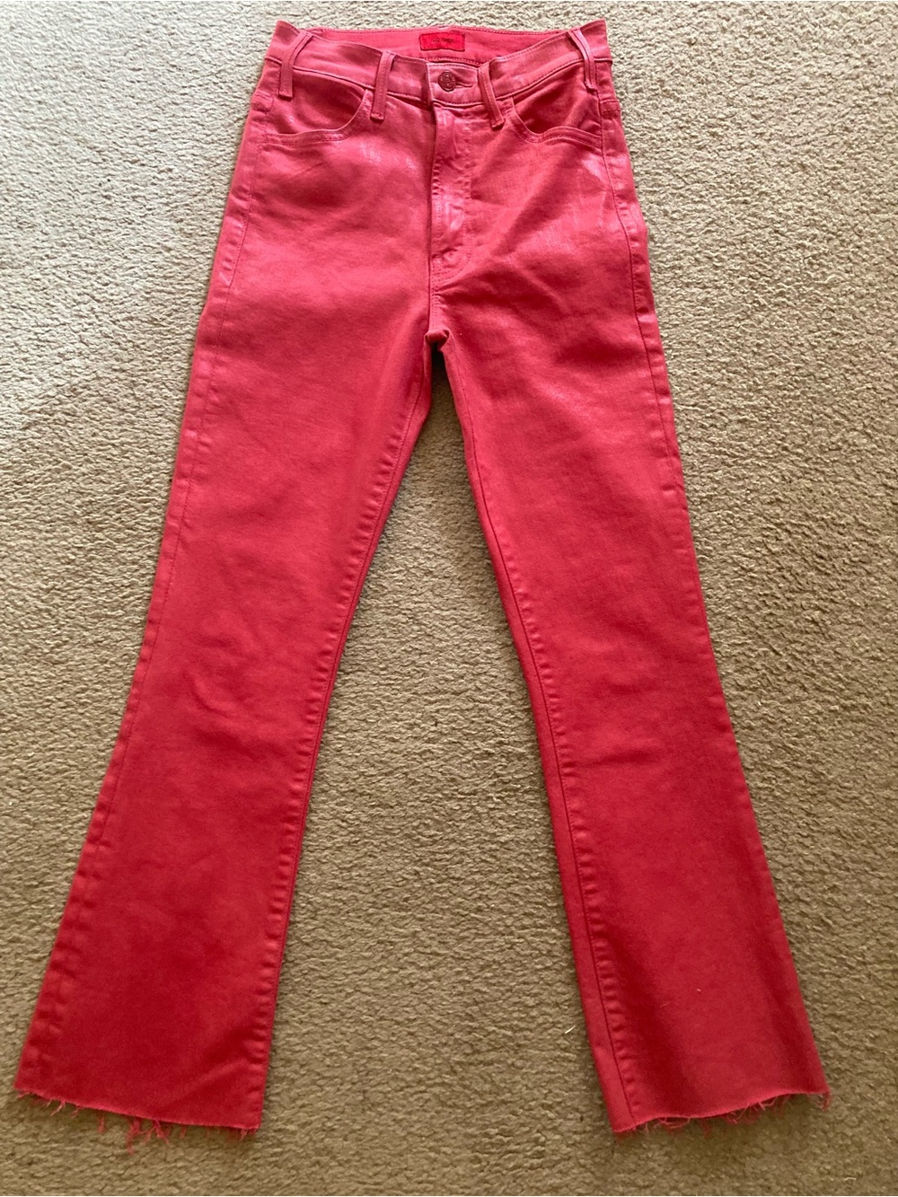 Mother Red The Hustler Ankle Fray in Never A Dull Moment, Sz 24